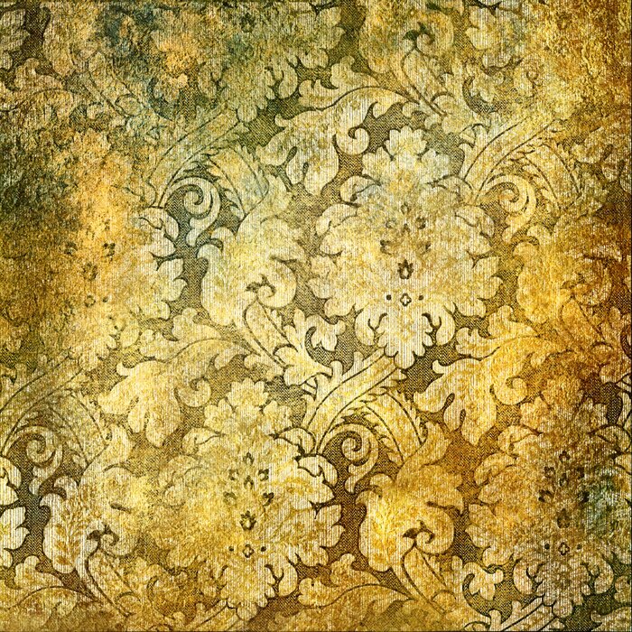 Poster Retro-Muster in ornamentalem Stil