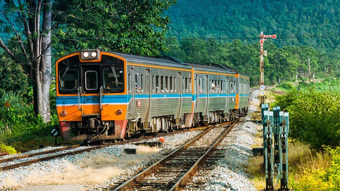 Poster Retro-Personenzug