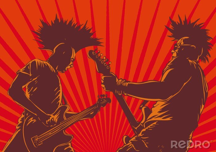 Poster Retro-Punk-Musik