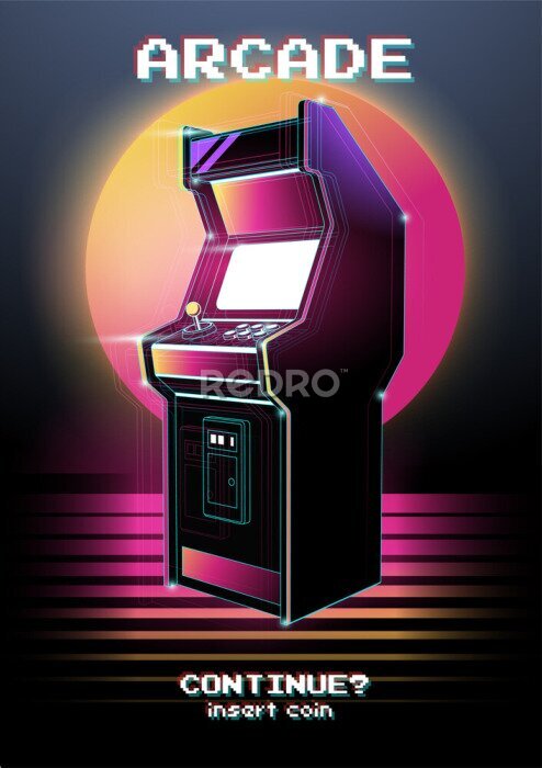Poster Retro-Spielautomat