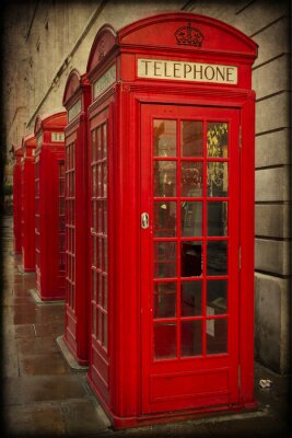 Poster Retro Telefonzelle London City
