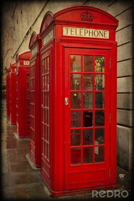 Poster Retro Telefonzelle London City