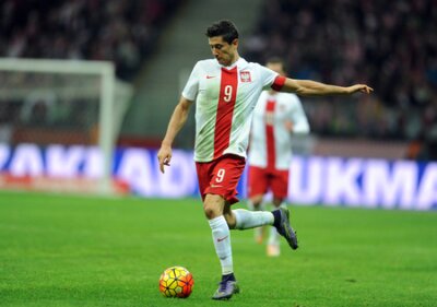Poster Robert Lewandowski während des Nationalmannschaftsspiels