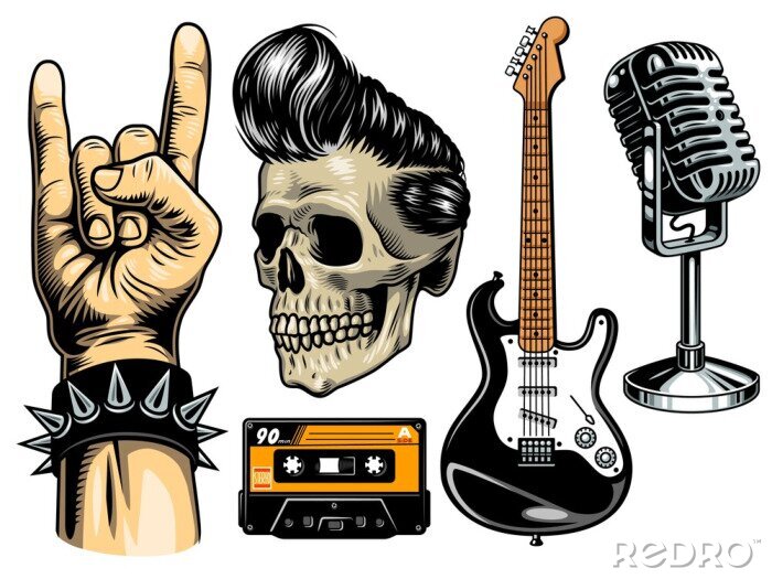 Poster Rock n Roll Symbole