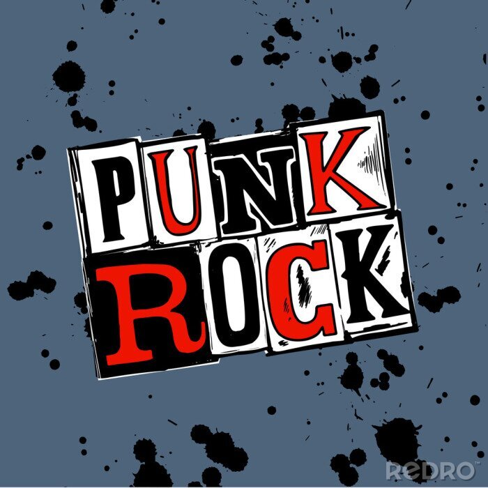 Poster Rock Punk Aufschrift