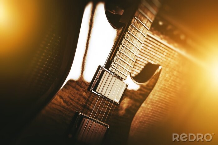Poster Rock und goldene Gitarre