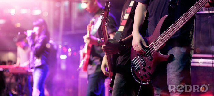 Poster Rockband auf der Bühne