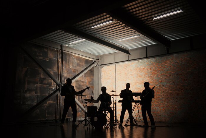 Poster Rockband in Schwarz