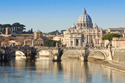 Poster Rom und Blick auf Basilika