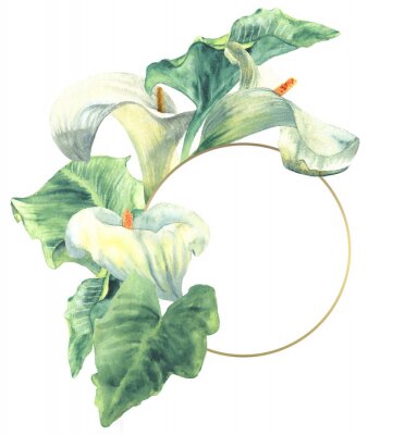 Poster Romantische florale Illustration
