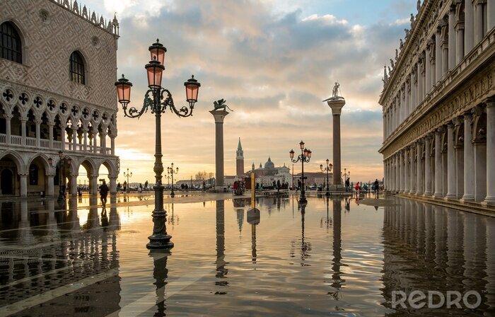 Poster Romantisches Venedig am Abend