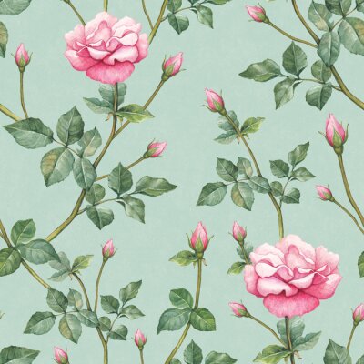 Rosa Blütenknospen auf einem sanften grünen Hintergrund