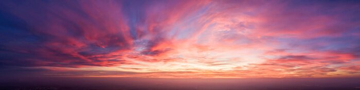 Poster Rosa Himmel bei Sonnenuntergang