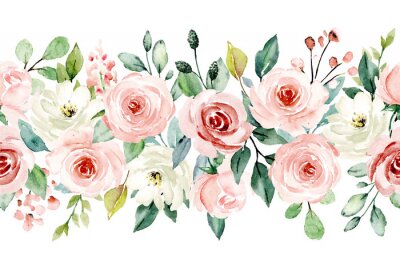 Rosa-weiße Pastell-Blumen