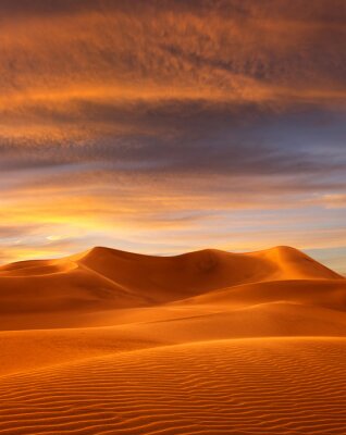 Poster Rote Wüste bei Sonnenuntergang
