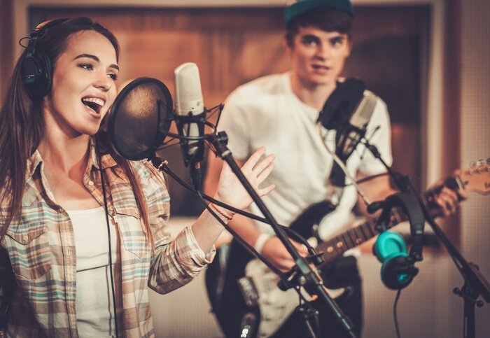 Poster Sängerinnen und Sänger einer Musikkapelle