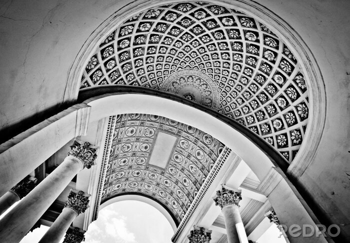 Poster Säulen mit schönem Gewölbe