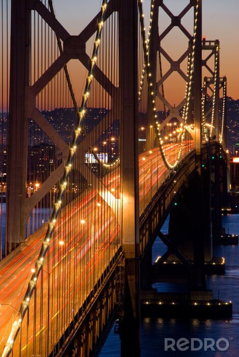 Poster San Francisco und Bay Bridge
