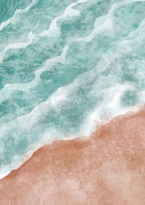 Poster Sandstrand und türkisfarbenes Wasser