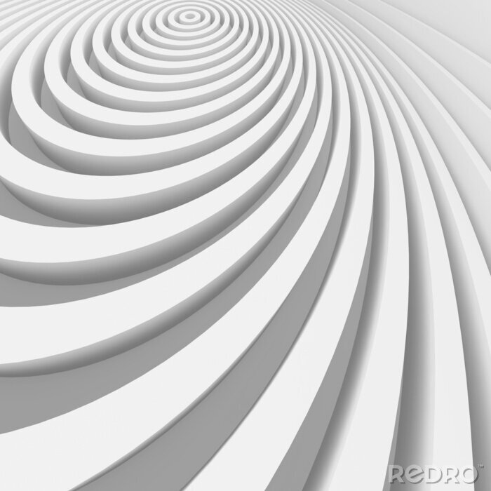 Poster Sanfte dreidimensionale Spirale