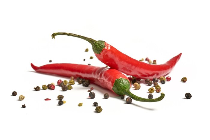 Poster Scharfer Chili und Pfeffer