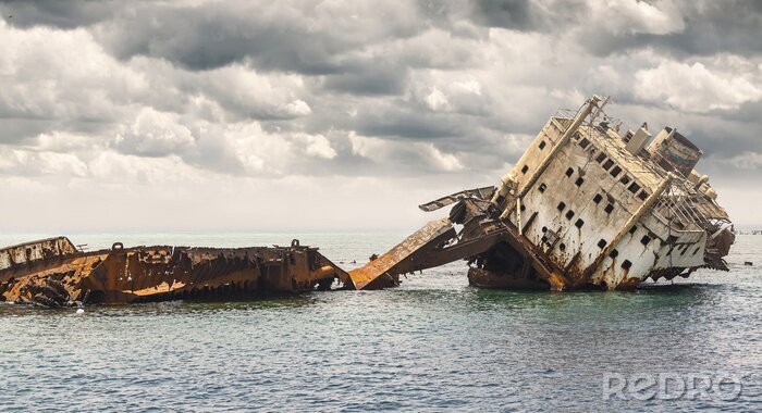 Poster Schiffbruch auf See