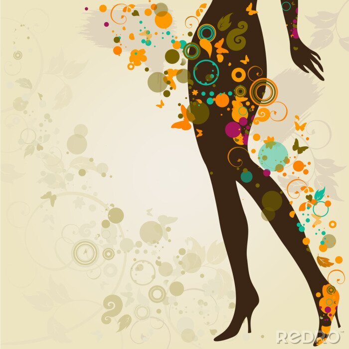 Poster Schlanke weibliche Beine