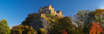 Poster Schloss auf einem hohen Hügel in Edinburgh