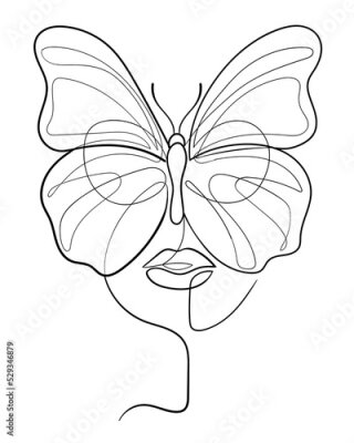 Poster Schmetterlingsfrau