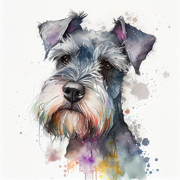 Poster Schnauzer-Porträt