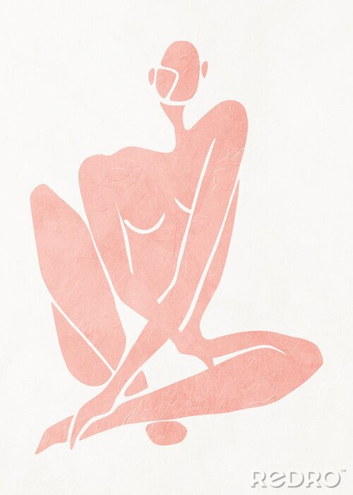 Poster Schöne minimalistische Abstraktion als weibliche Silhouette