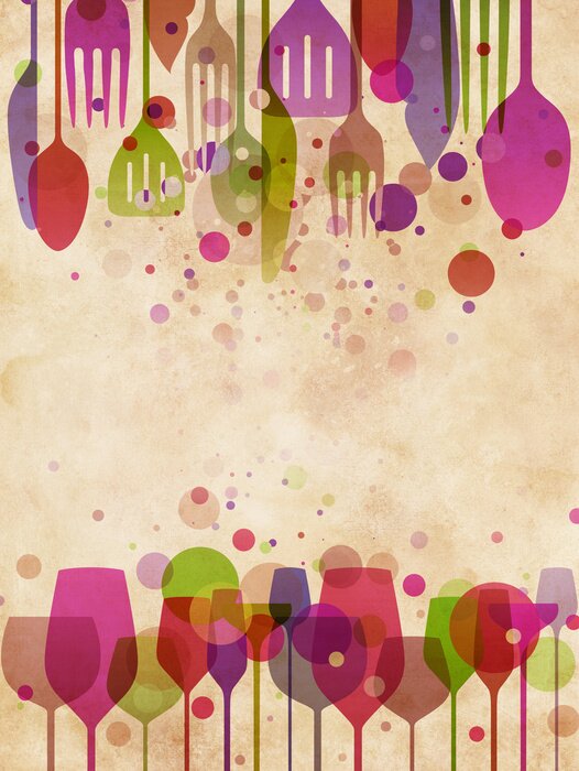 Poster Schöner Essen und Trinken Hintergrund