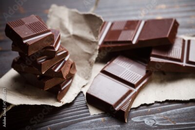 Poster Schokolade mit rustikalen Papier