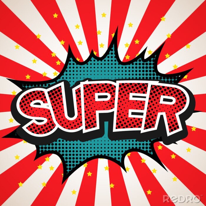 Poster Schriftzug im Comic-Stil