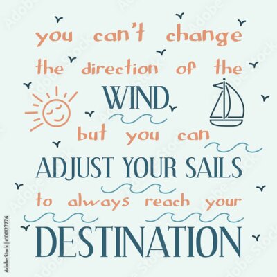 Poster Schriftzug im nautischen Stil