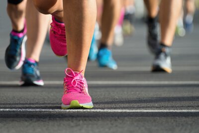 Poster Schuhe für Marathon-Läufer