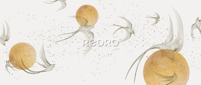 Poster Schwalben im Flug