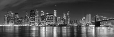 Schwarz-Weiß-Panorama von New York City