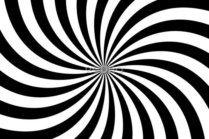 Poster Schwarz-Weiß-Spirale