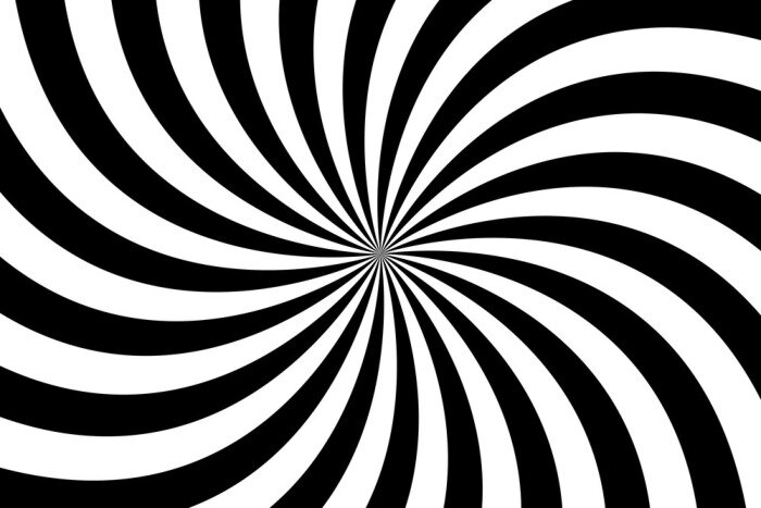 Poster Schwarz-Weiß-Spirale