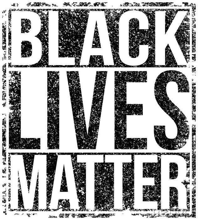 Poster Schwarz-weiße Schrift Black Lives Matter
