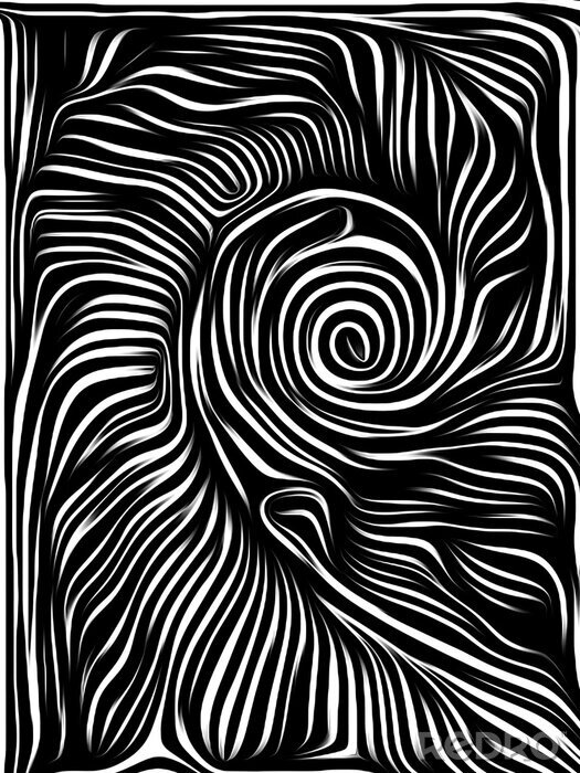 Poster Schwarz-weißes Motiv: minimalistische Abstraktion