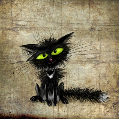 Poster Schwarze Katze