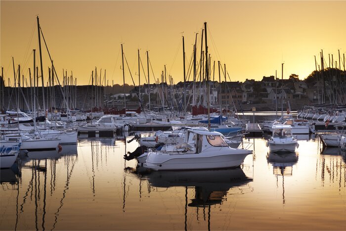 Poster Segelboote am stillen Abend