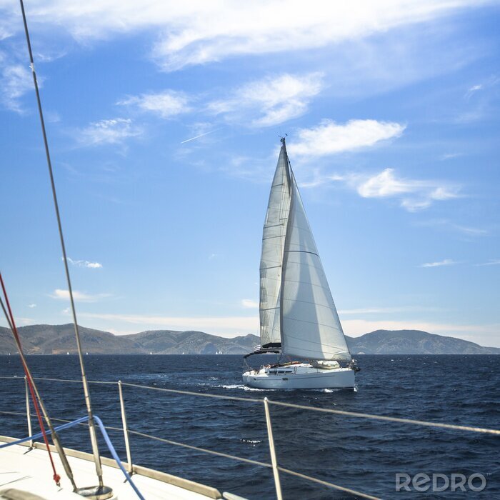 Poster Segelboote in Bucht