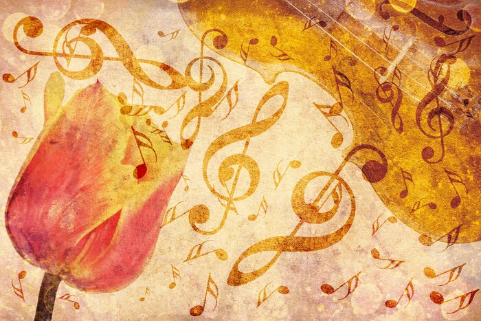 Poster Sentimentales Vintage-Muster