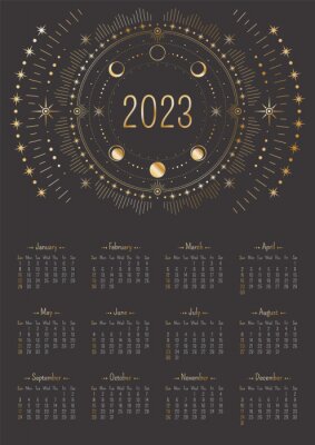 Poster Siderischer Kalender 2023
