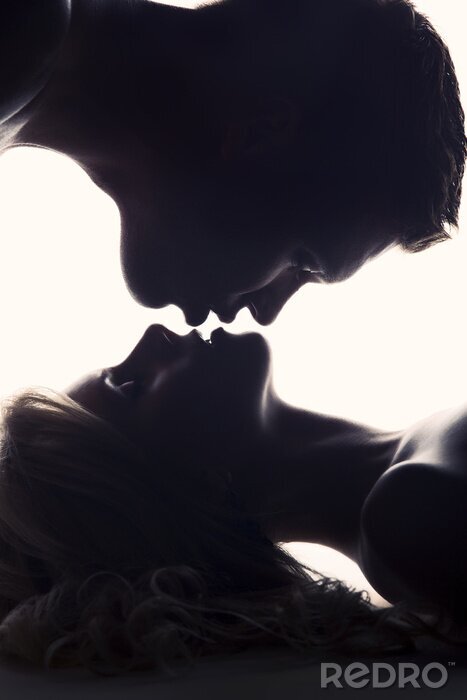 Poster Sinnliche Kussszene