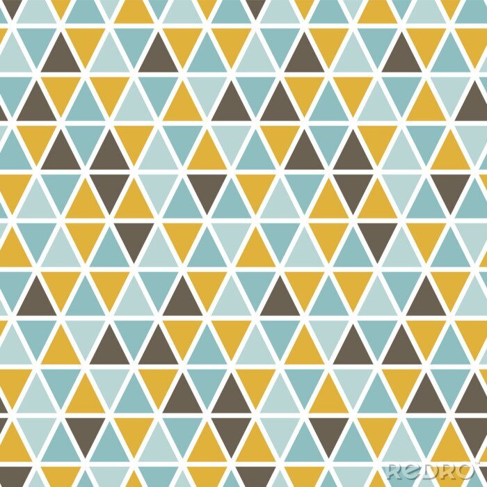 Poster Skandinavische Geometrie mit Dreiecken