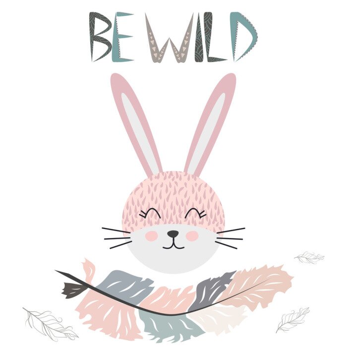 Poster Skandinavischer Stil Hase